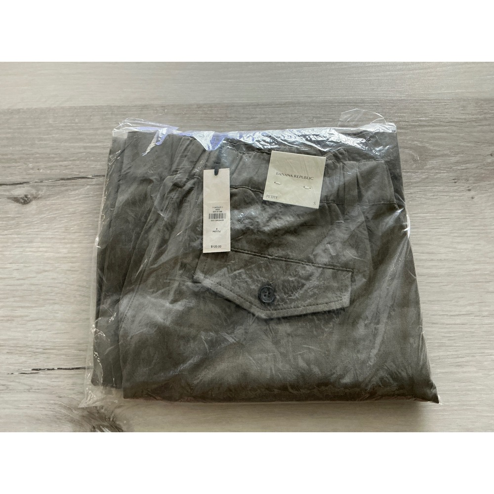 Banana Republic Everyday Wide-Leg Pant Tencel™-Cotton Fresh Olive Green SP NWT - Picture 5 of 7